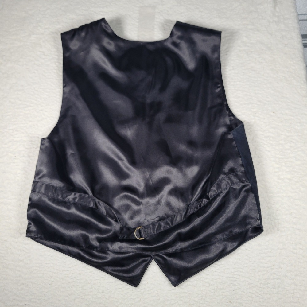 Scully‎ Suede Leather Vest Mens XXL Black Western Cinch Back Embossed Buttons - Picture 10 of 13